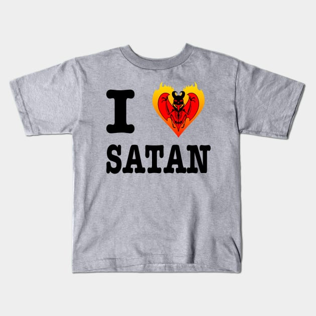 I Heart Satan Kids T-Shirt by ActualLiam